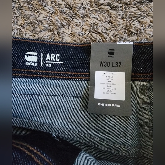 NWT G-Star Raw Arc 3D Denim Dark Wash Jeans 30/32 - Picture 8 of 10